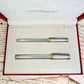 Pre-Owned S.T. Dupont Montparnasse Silver Plated with Gold Trim Set 18K M