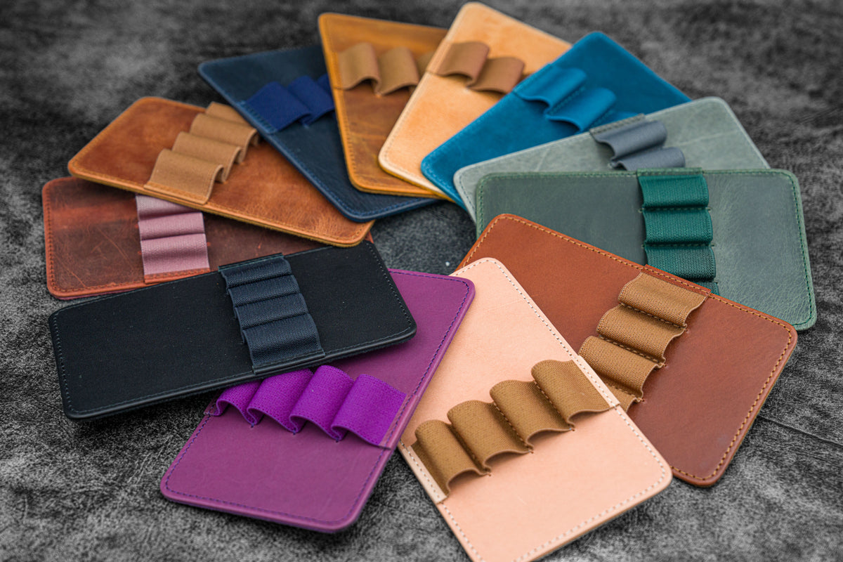 Galen Leather Co. - Crazy Horse Navy Blue Replacement Leather 4 Slots ...