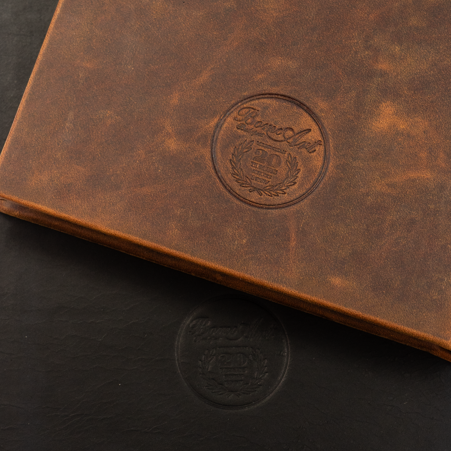 Bomo Art A5 Full Leather Lined Journal - Black