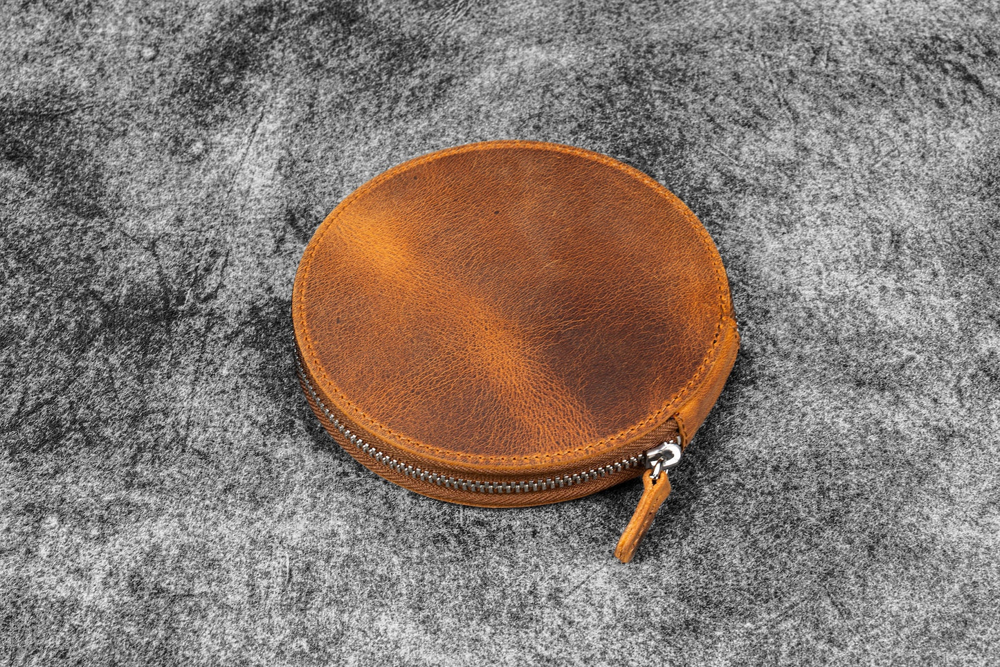 Galen Leather The Nib Circle Zippered 12 Slot Nib Case - Deep Cognac