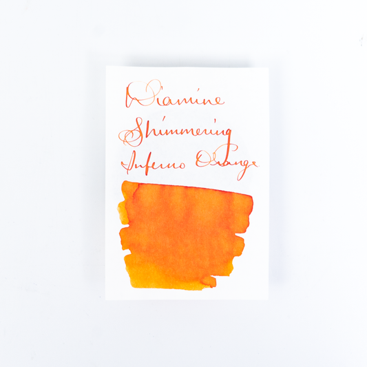 Diamine Inferno Orange (50ml) Bottled Ink (Shimmering Gold)