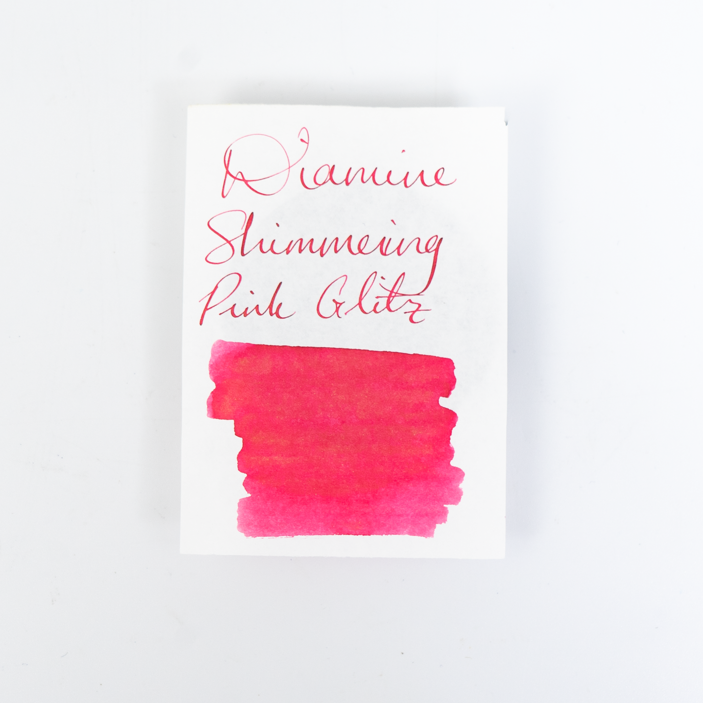 Diamine Pink Glitz (50ml) Bottled Ink (Shimmering Gold)