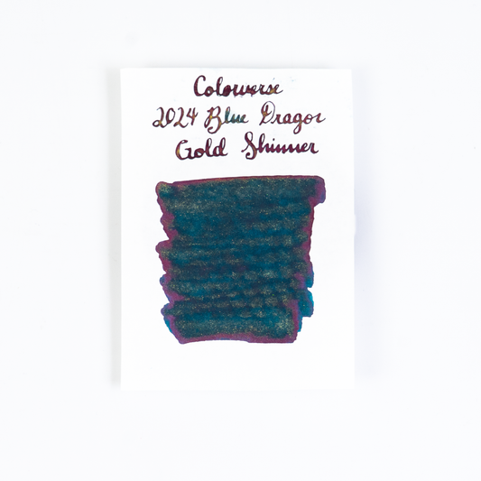 Colorverse Blue Dragon (15ml) Bottled Ink (2024 Special Ink, Glistening Gold)