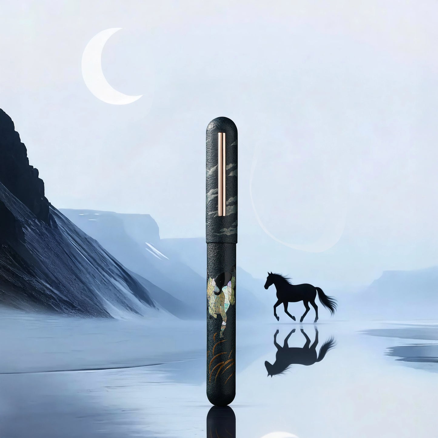 Nahvalur IKKAKU Urushi Fountain Pen - Year of the Horse (14K)