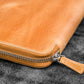 Galen Leather 20 Slot Zippered Pen Case - Crazy Horse Honey Ochre
