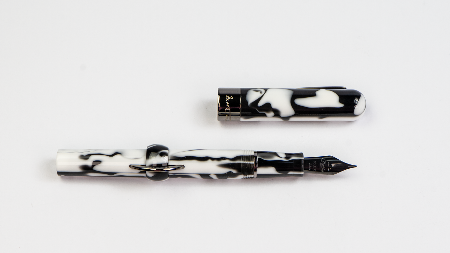 Conklin Mark Twain Crescent Fountain Pen - Black & White