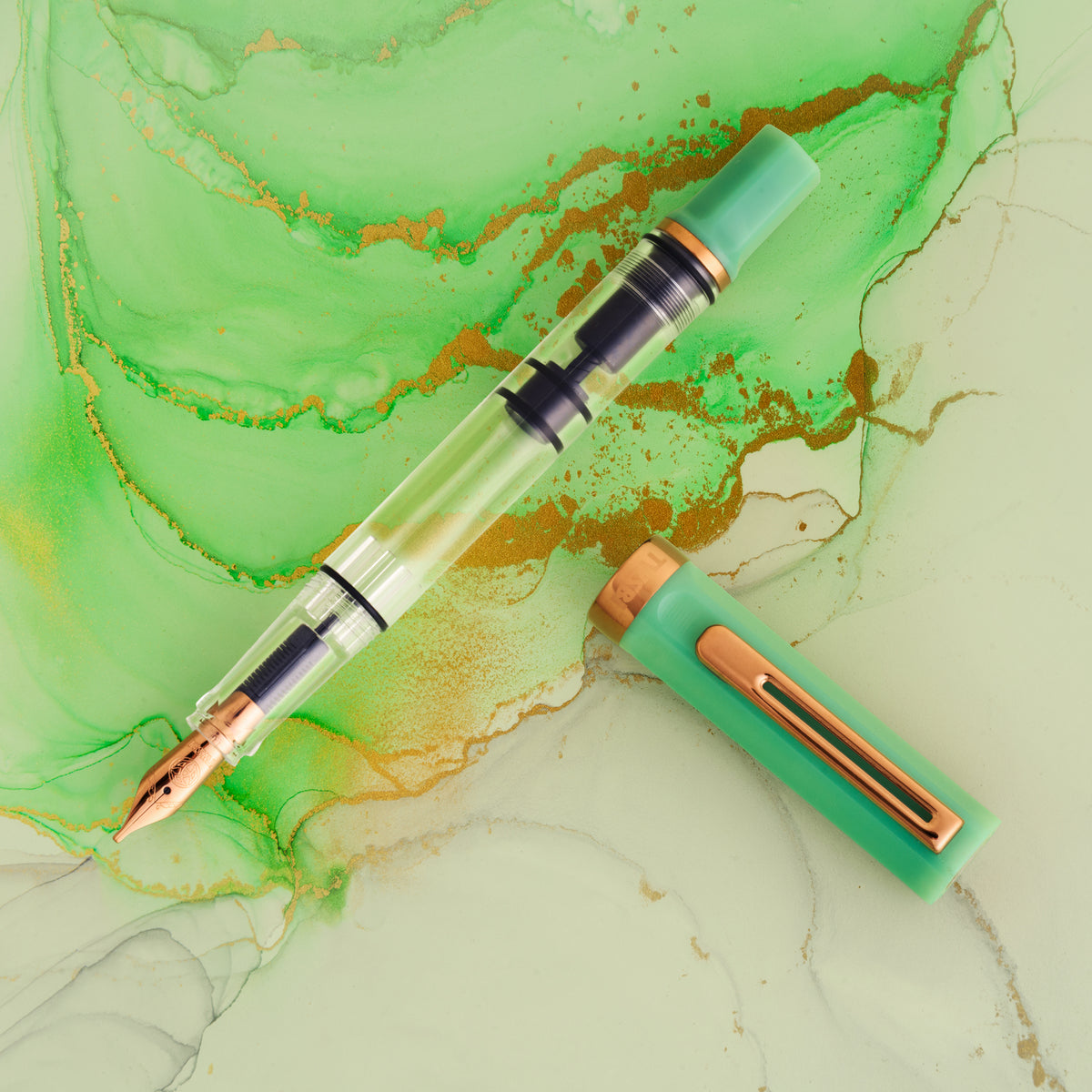 TWSBI ECO Fountain Pen  - Jade Jelly with Bronze Trim