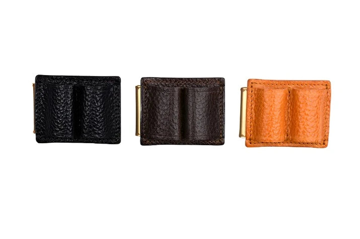 The Superior Labor Toscana Leather Clip Pen Holder - Camel