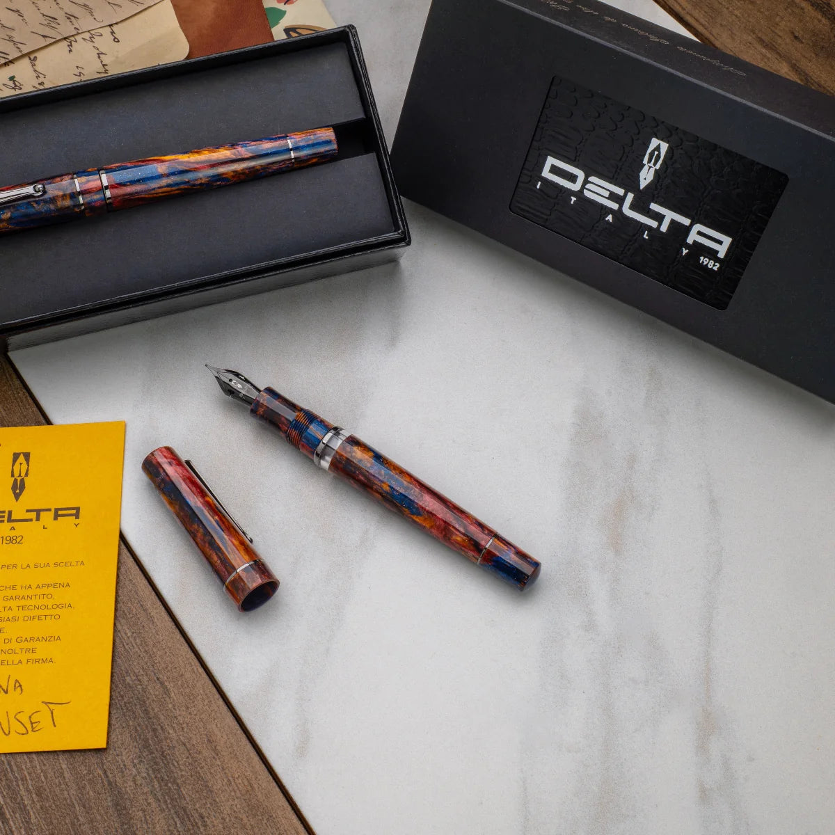 Delta Duna Fountain Pen - Montana Sunset with Ruthenium Trim (Limited Edition)