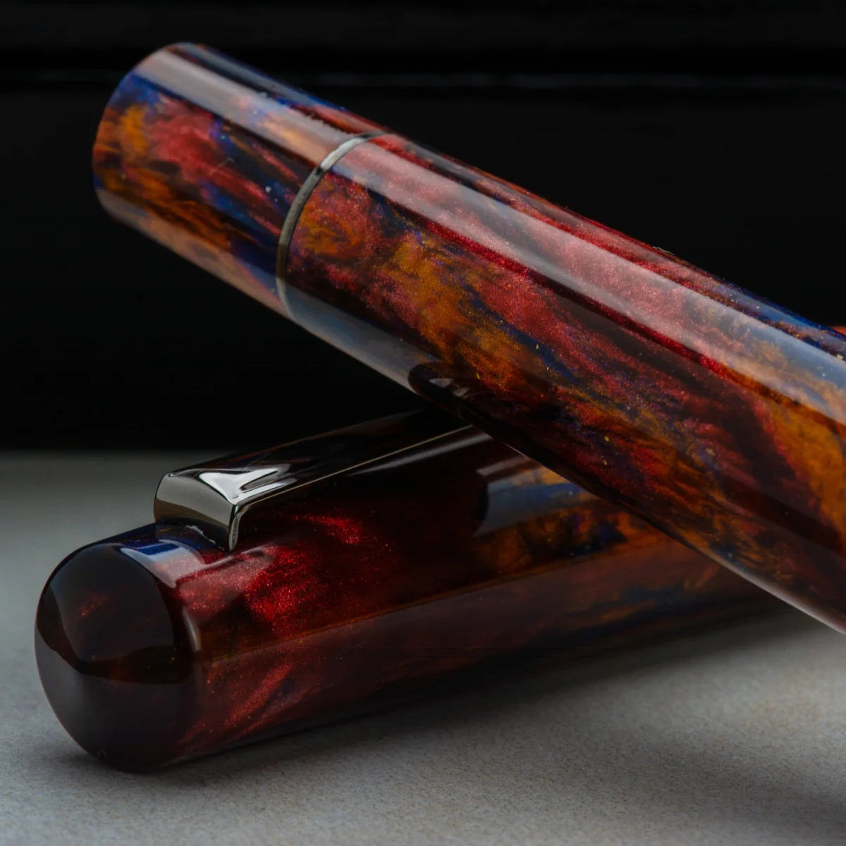 Delta Duna Fountain Pen - Montana Sunset with Ruthenium Trim (Limited Edition)