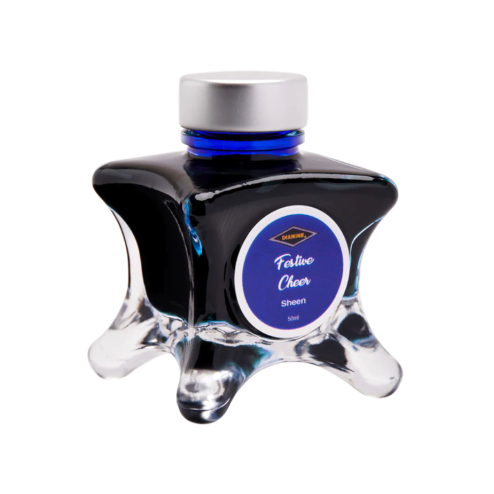 Diamine Festive Cheer (50ml) Bottled Ink (Sheening) - Blue Edition