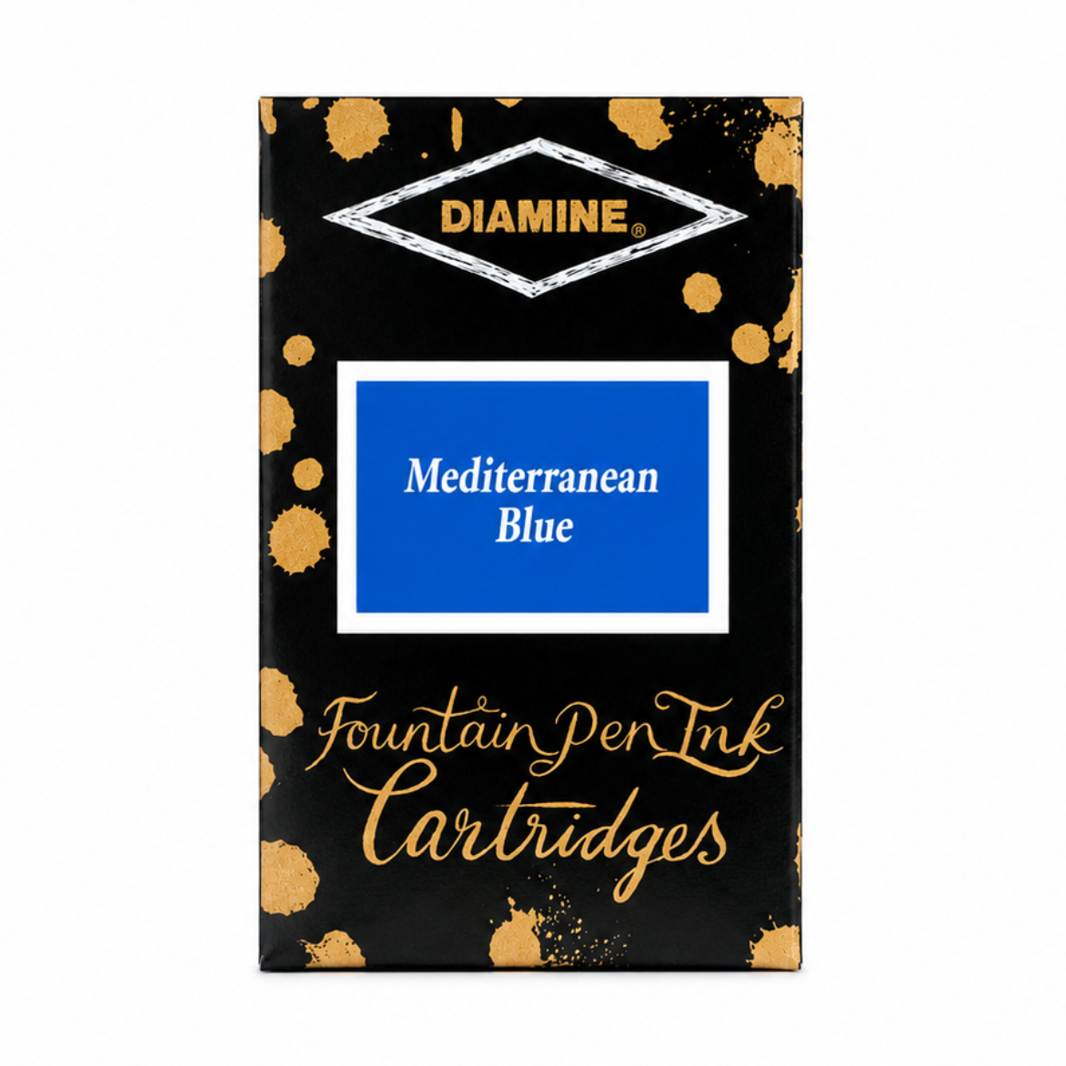 Diamine Mediterranean Blue Ink Cartridges (Set of 18)