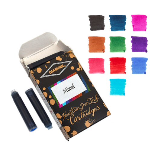 Diamine Mixed Ink Cartridge Set (20 per Box)