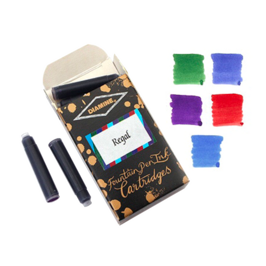 Diamine Mixed Regal Ink Cartridge Set (20 per Box)