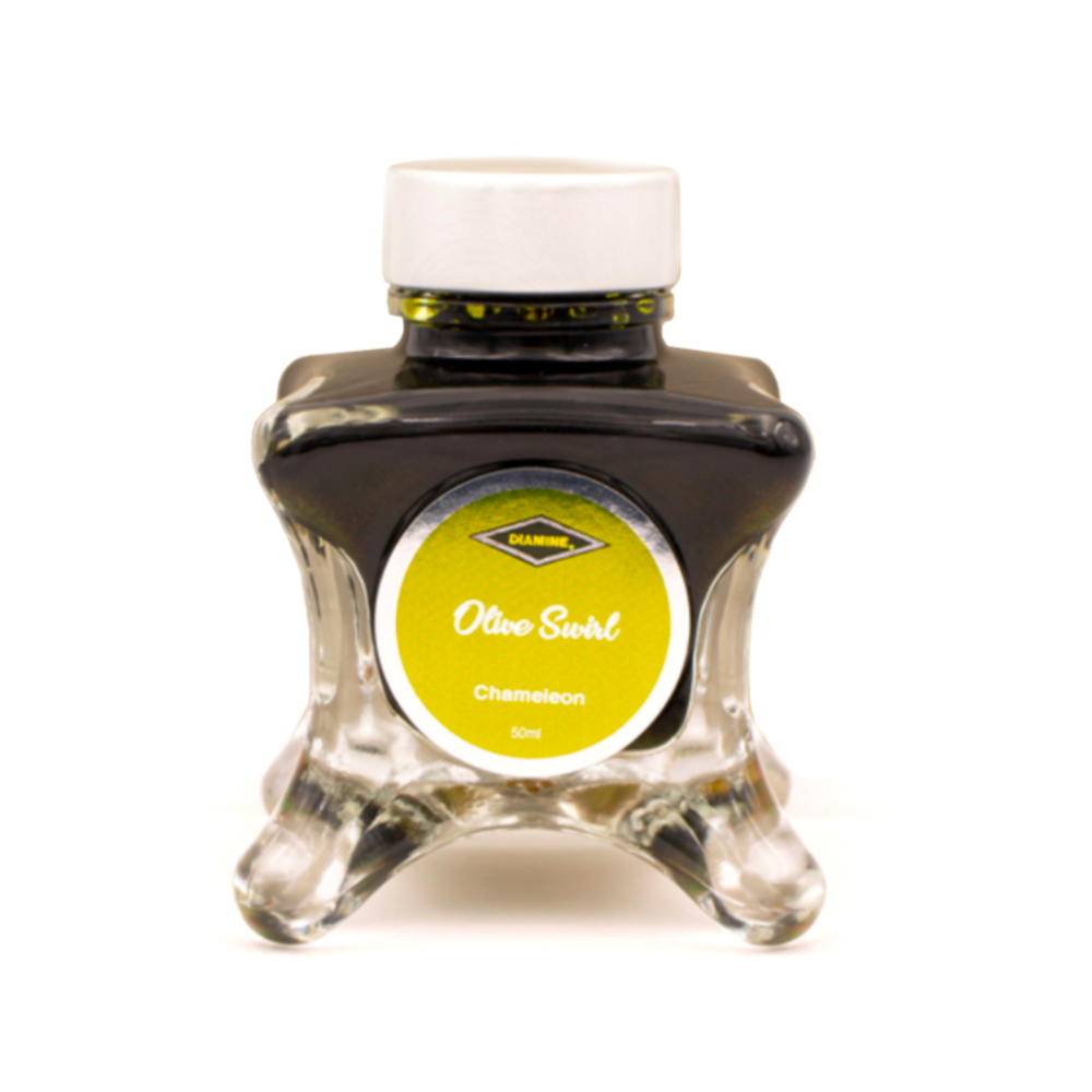 Diamine Olive Swirl (50ml) Bottled Ink (Chameleon) - Green Edition