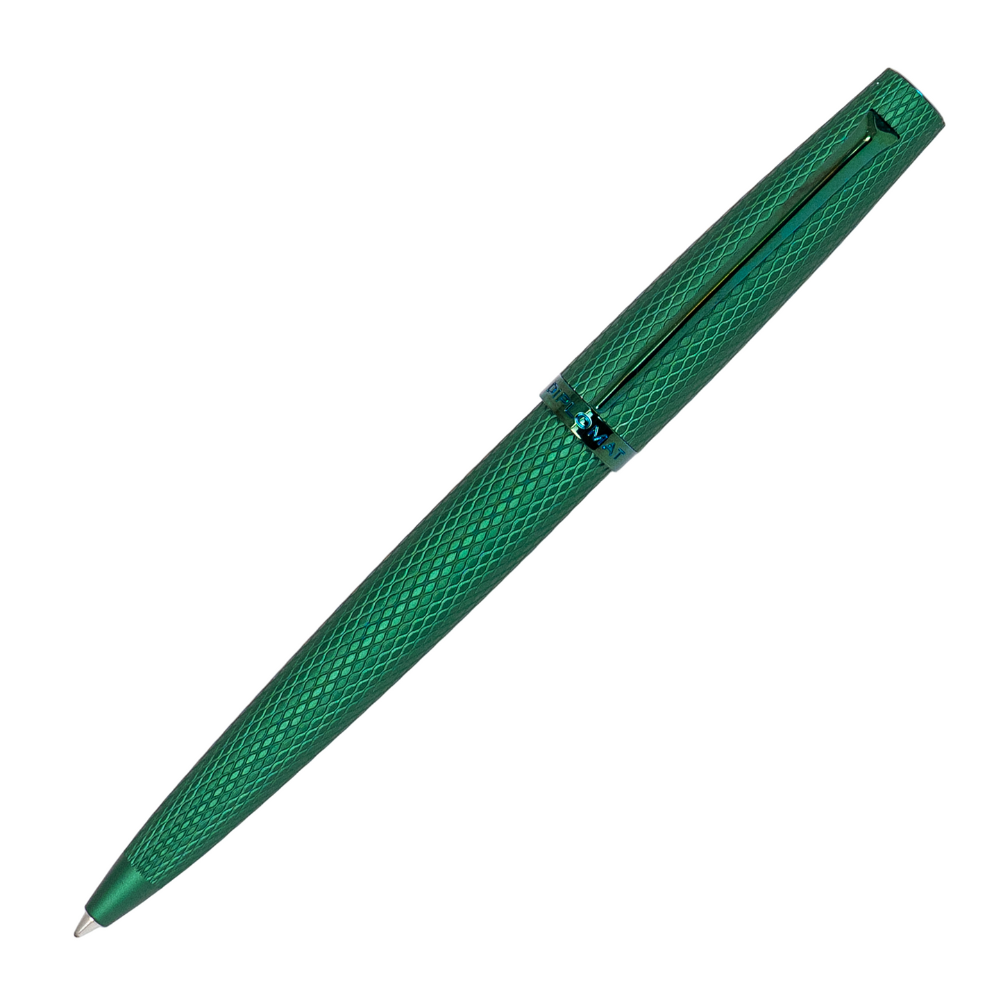 Diplomat Viper Ballpoint - Green Guilloche