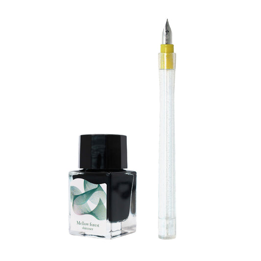Sailor Compass Hocoro Dip Pen Set + Dipton Shimmer Mini Bottled Ink - Mellow Forest (Limited Edition)