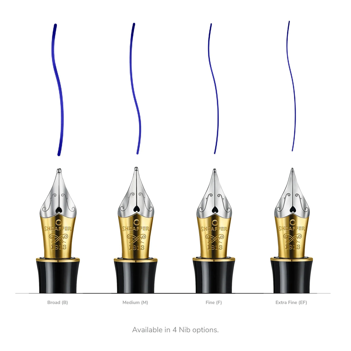 Sheaffer Balance III E893 Fountain Pen - Glossy Black with Gold Trim