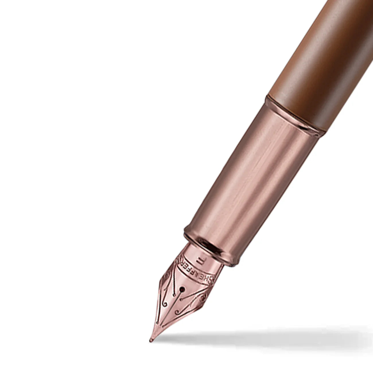 Sheaffer 100 Coffee Edition Fountain Pen - Matt Brown with PVD Trim