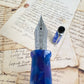 Pre-Owned Aurora Optima Caleidoscopio Luce Blu Fountain Pen 18K F