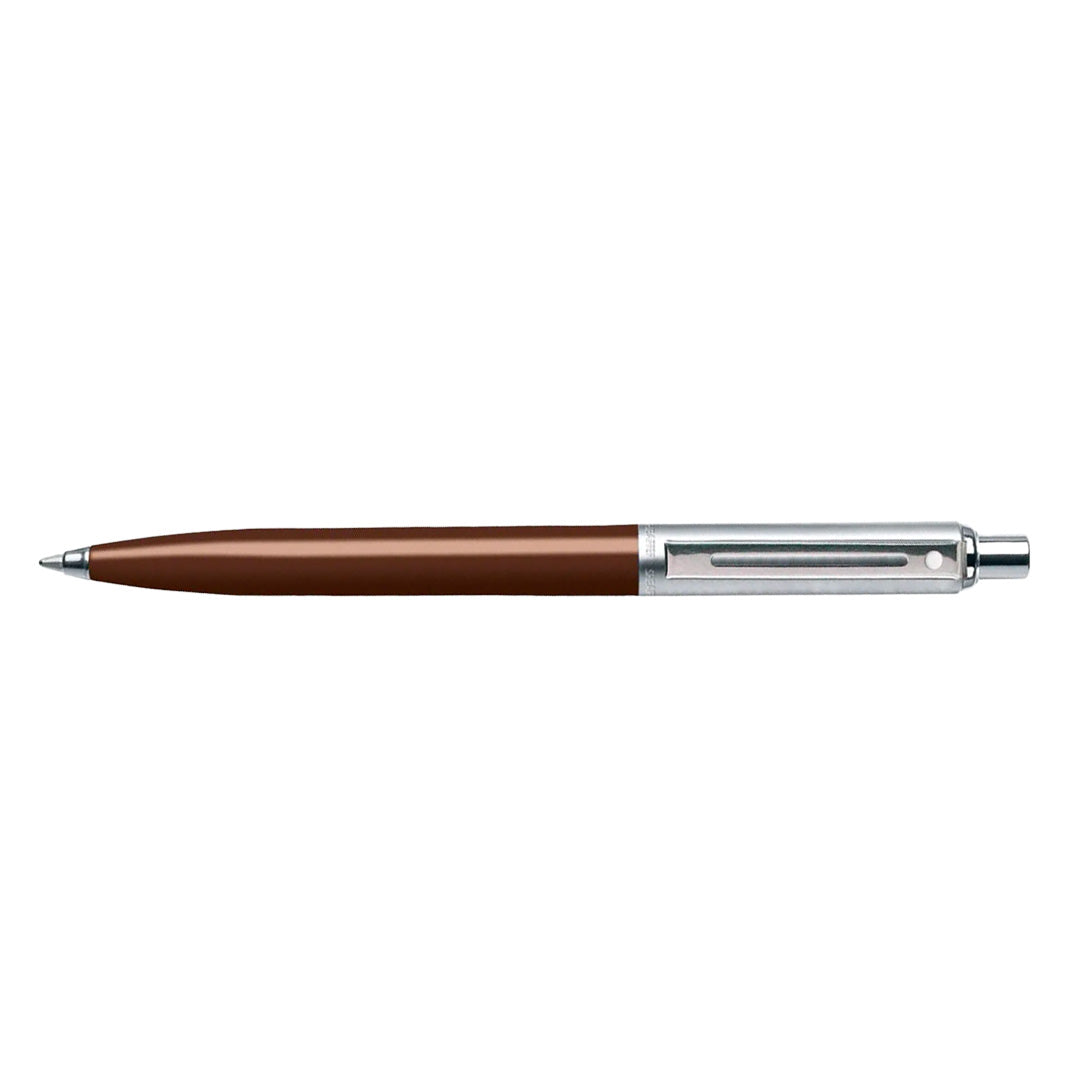 Sheaffer Sentinel 321 Coffee Brown Barrel Brushed Chrome Cap Ballpoint Pen - Image 4