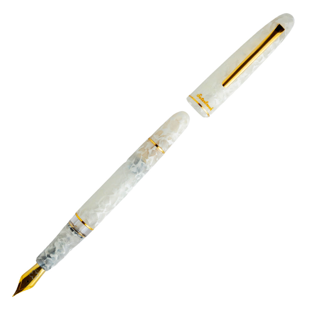 Esterbrook Estie Piston Fountain Pen - Winter White with Gold Trim (Limited Edition) (Button Fill)