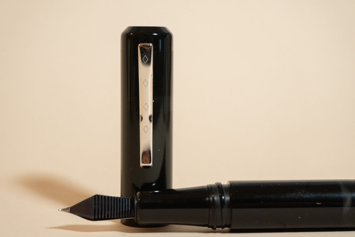 Pre-Owned Franklin-Christoph Model 19 Black with Dark Room Emulsion Fountain Pen - Fine (14k)