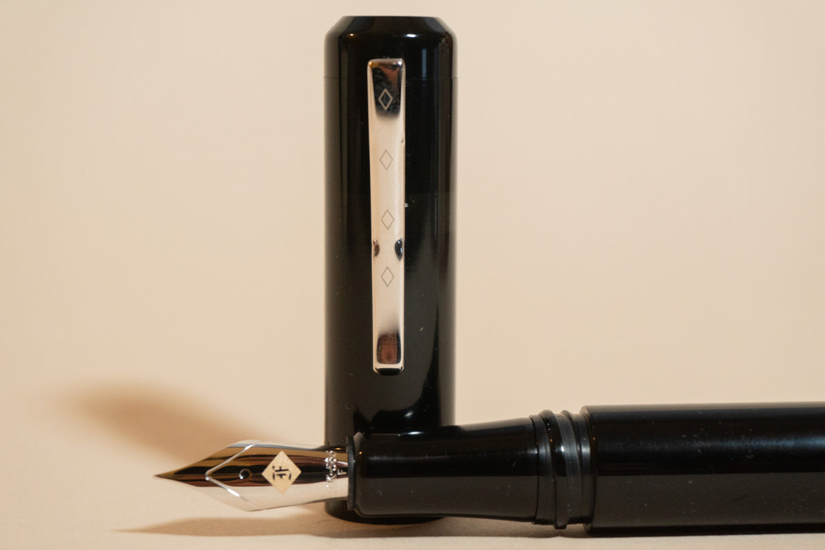Pre-Owned Franklin-Christoph Model 19 Black with Dark Room Emulsion Fountain Pen - Fine (14k)