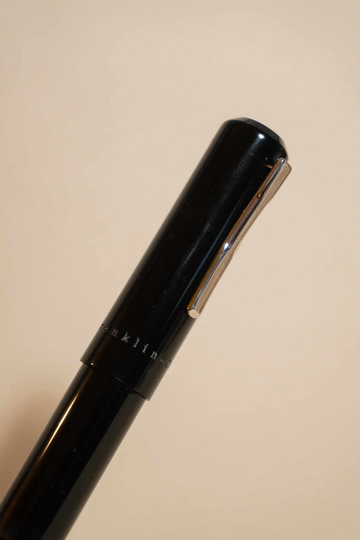 Pre-Owned Franklin-Christoph Model 19 Black with Dark Room Emulsion Fountain Pen - Fine (14k)