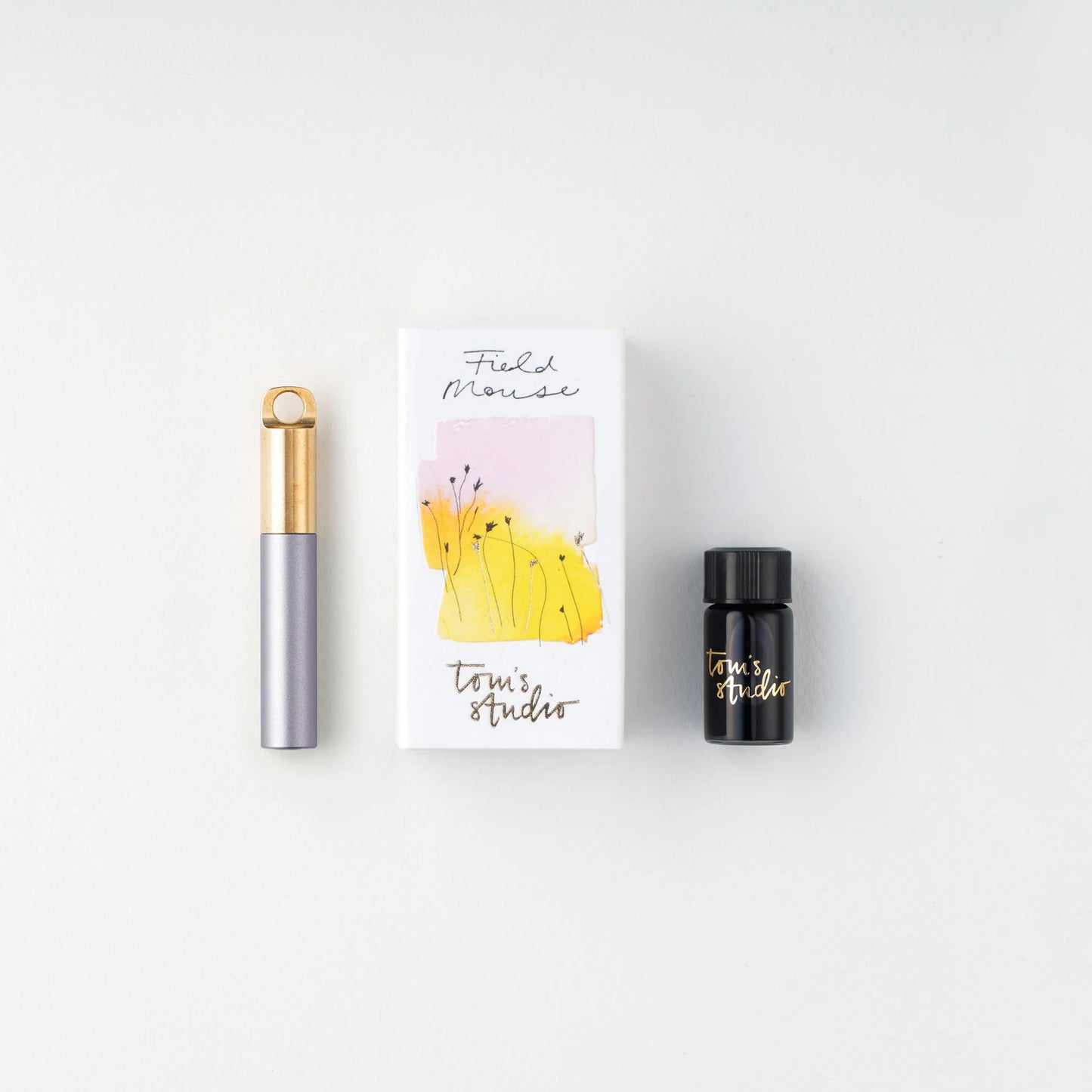 Tom's Studio The Field Mouse Refillable Travel Pen - Lilac with Brass Lid