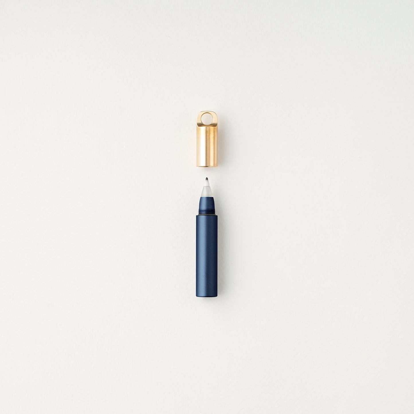 Tom's Studio The Field Mouse Refillable Travel Pen - Midnight with Brass Lid