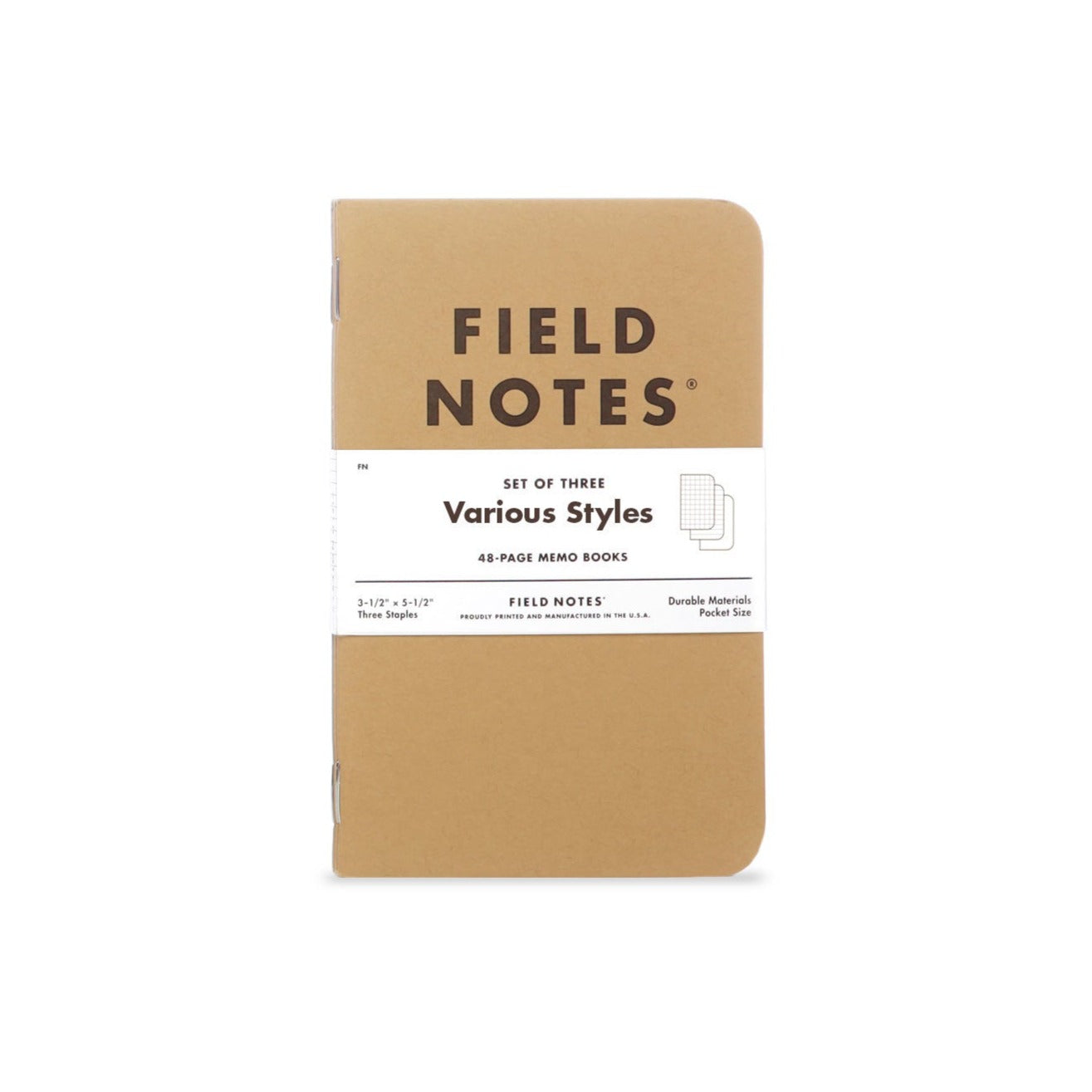 Field Notes Original Notebook - Left Handed Ruled (3-Pack)