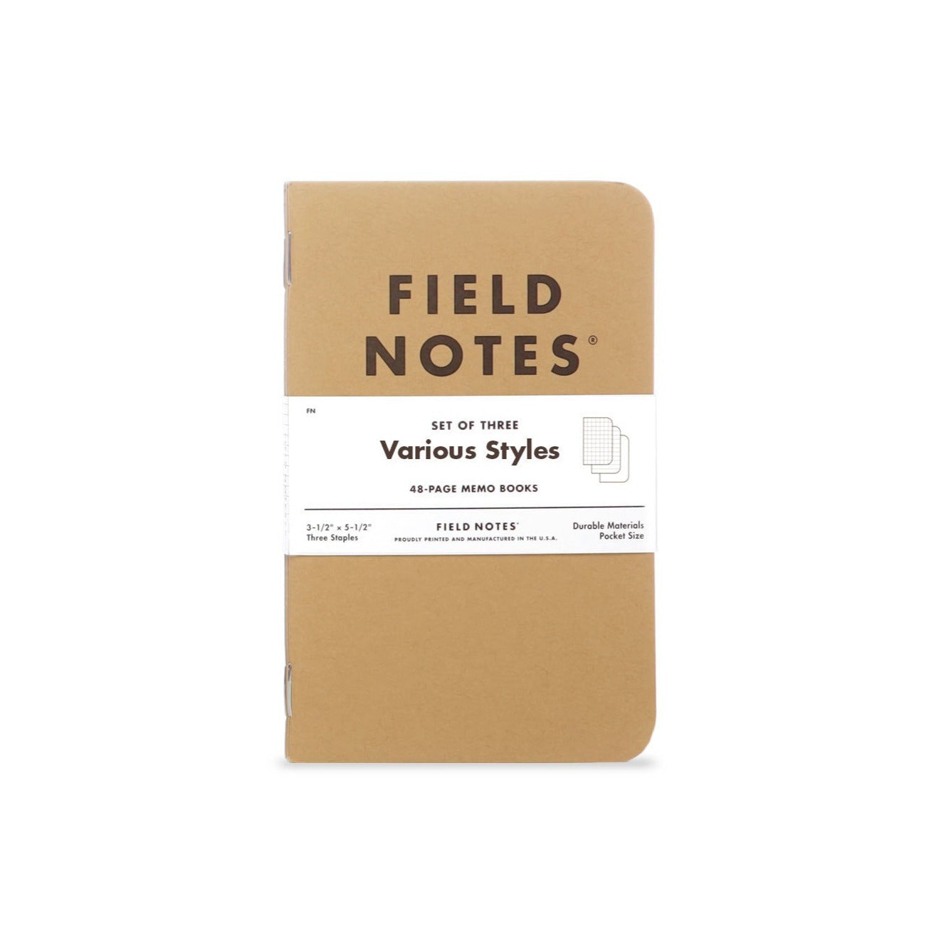 Field Notes Original Kraft Notebook - Graph (3-Pack)