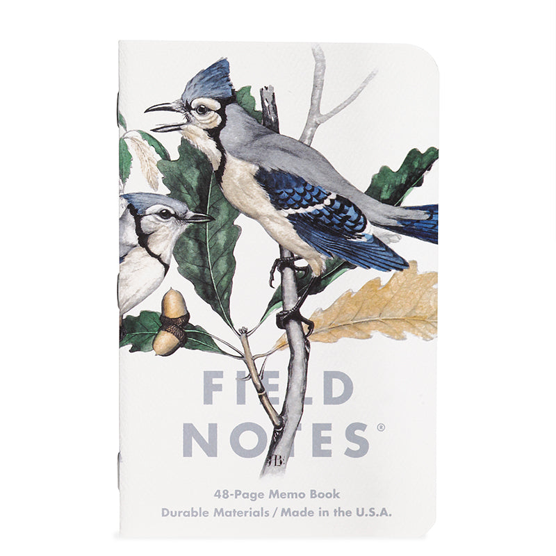 Field Notes Quarterly Edition Notebook - Birds and Trees of North America Series A: Screech Owl, Blue Jay, Brewer Sparrow (3-Pack)
