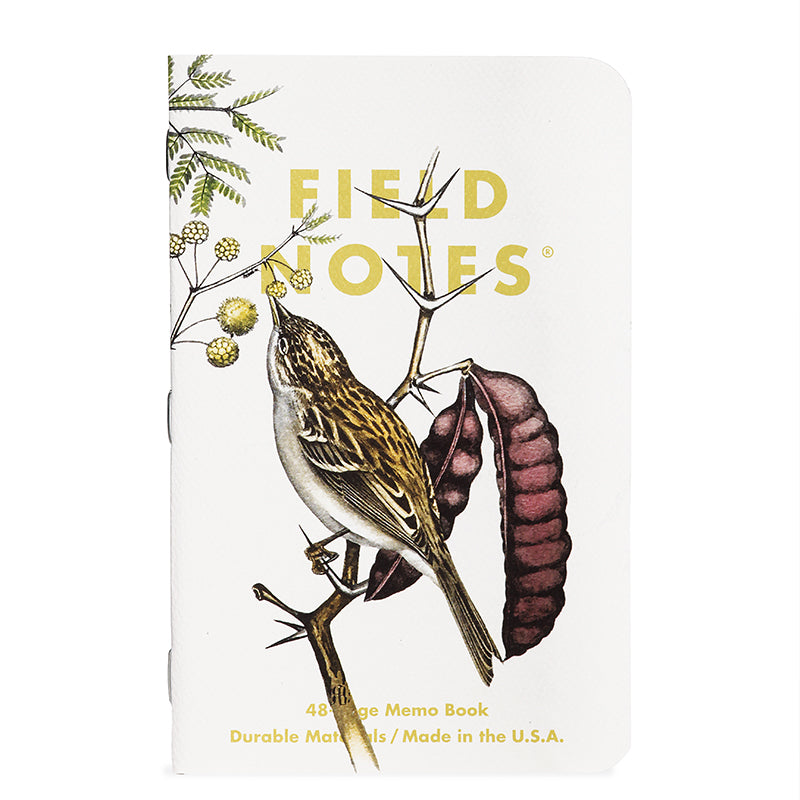 Field Notes Quarterly Edition Notebook - Birds and Trees of North America Series A: Screech Owl, Blue Jay, Brewer Sparrow (3-Pack)