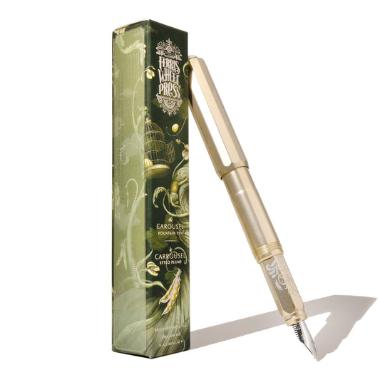 Ferris Wheel Press The Carousel Aluminum Fountain Pen - Brilliant Beanstalk (Limited Edition)