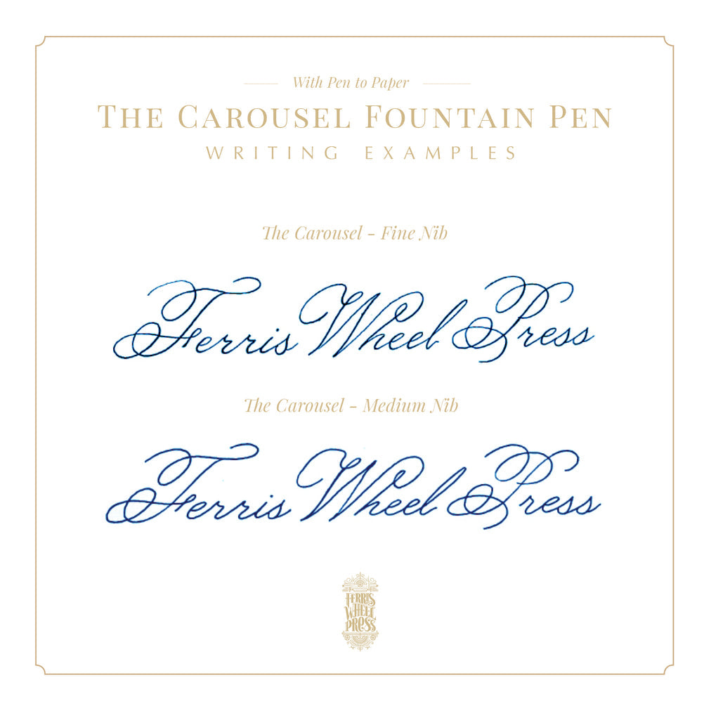 Ferris Wheel Press The Carousel Aluminum Fountain Pen - Plaited Gold Tress (Limited Edition)
