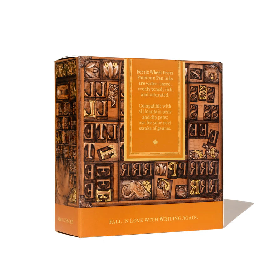 Ferris Wheel Press Russet Typeface (38ml) Bottled Ink