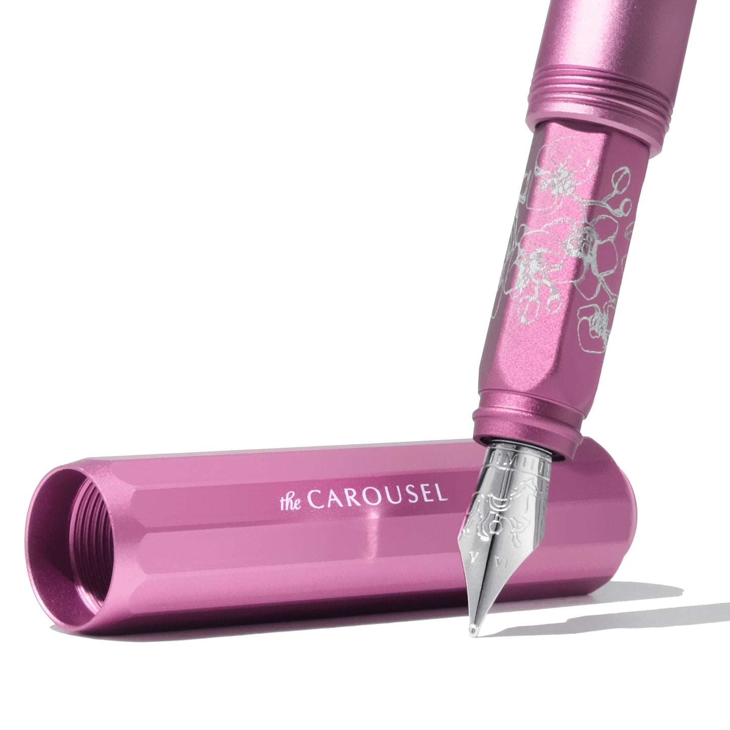 Ferris Wheel Press The Carousel Aluminum Fountain Pen - Serpentine Blooms (Special Edition)