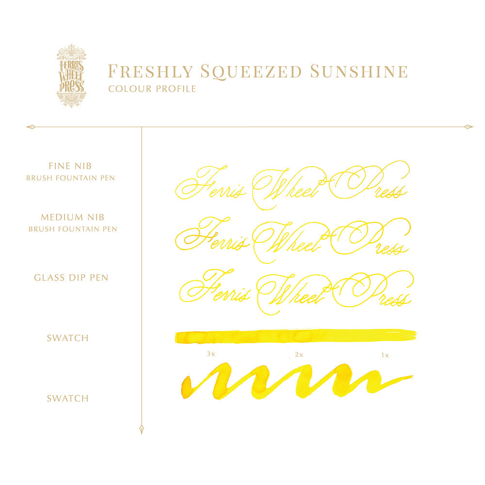 Ferris Wheel Press Freshly Squeezed Sunshine (38ml) Bottled Ink (Discontinued)