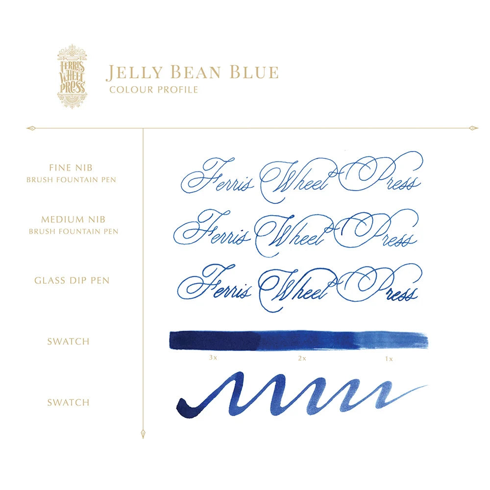 Ferris Wheel Press Jelly Bean Blue (38ml) Bottled Ink