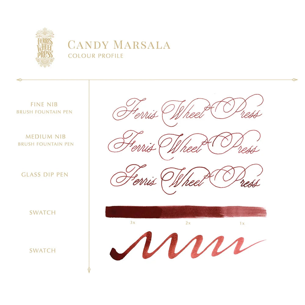 Ferris Wheel Press Candy Marsala (38ml) Bottled Ink
