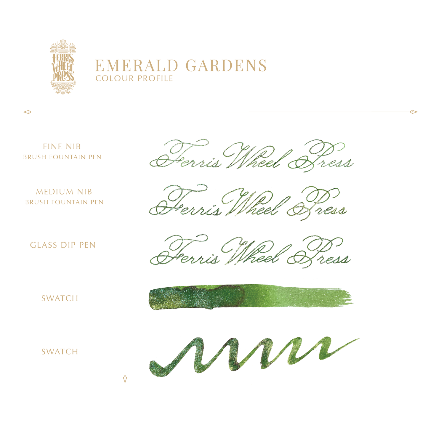 Ferris Wheel Press Emerald Gardens (20ml) Bottled Ink - The Beauty and the Beast