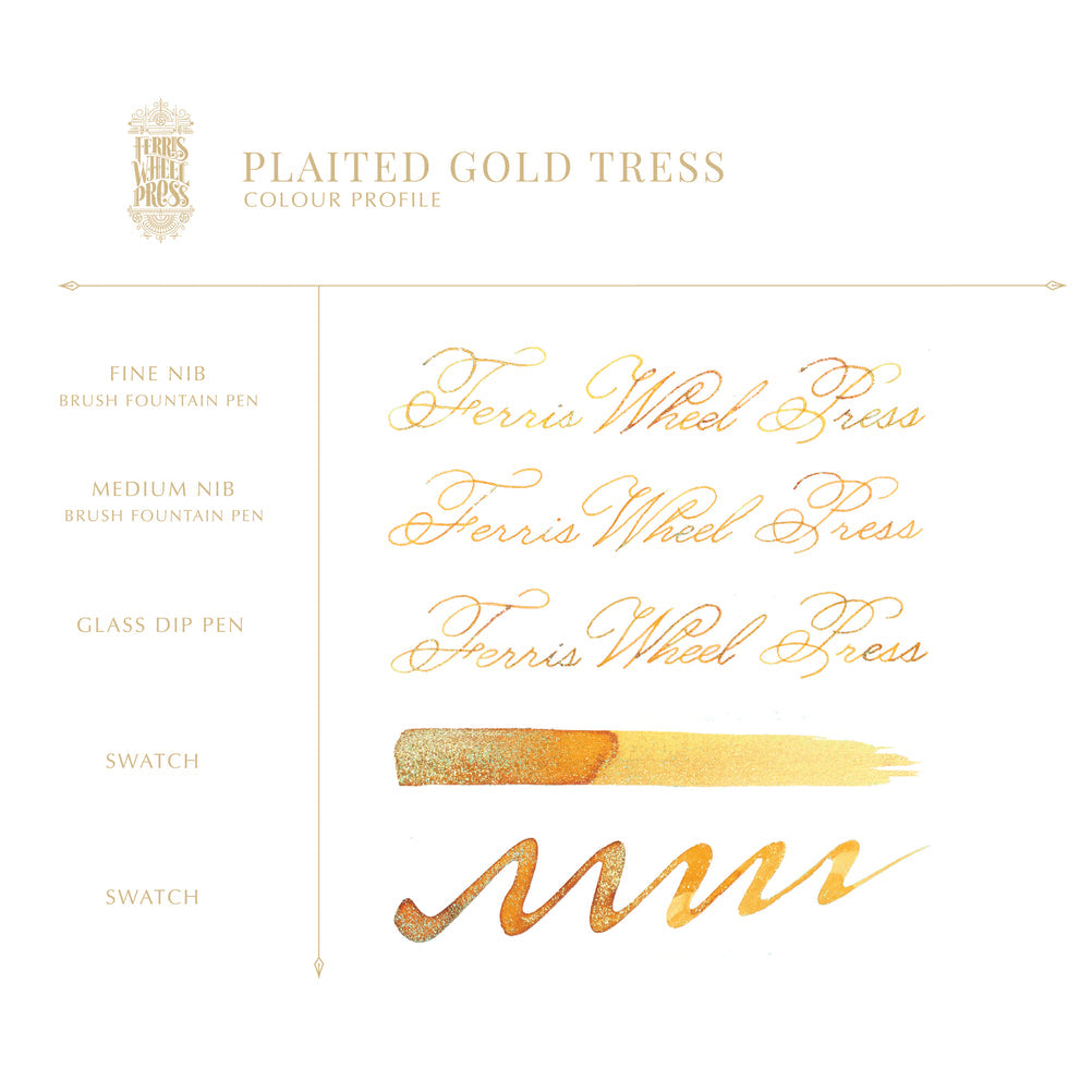 Ferris Wheel Press Plaited Gold Tress (20ml) Bottled Ink - Once Upon a Time