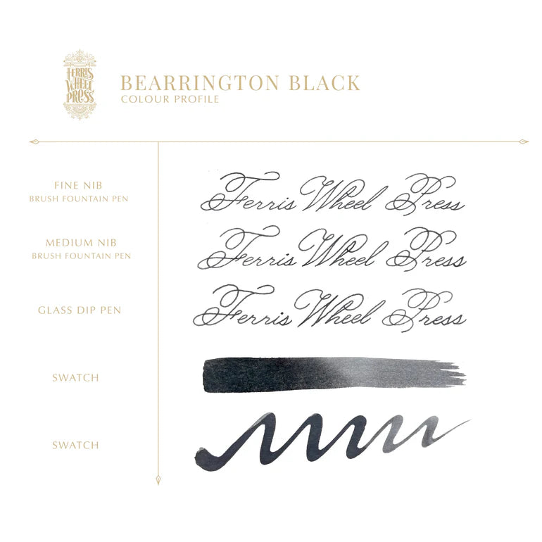 Ferris Wheel Press Bearrington Black (38ml) Bottled Ink
