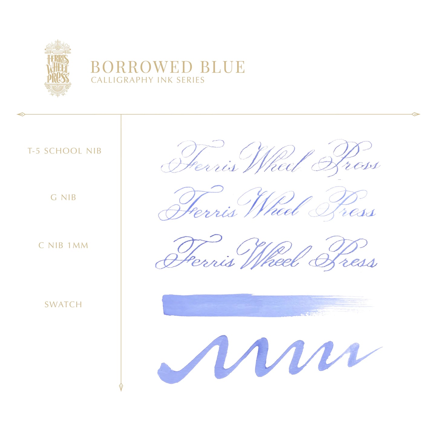 Ferris Wheel Press Borrowed Blue Calligraphy (28ml) Bottled Ink