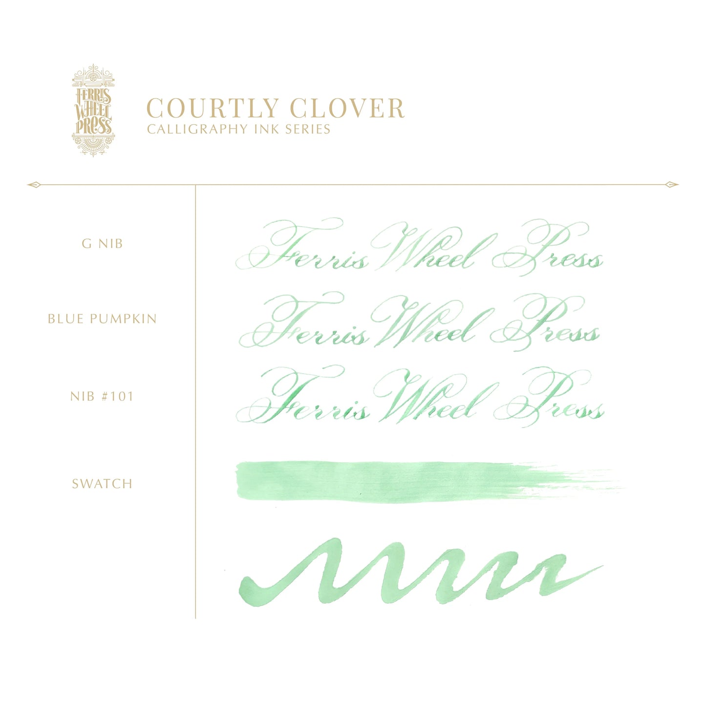 Ferris Wheel Press Courtly Clover Calligraphy (28ml) Bottled Ink