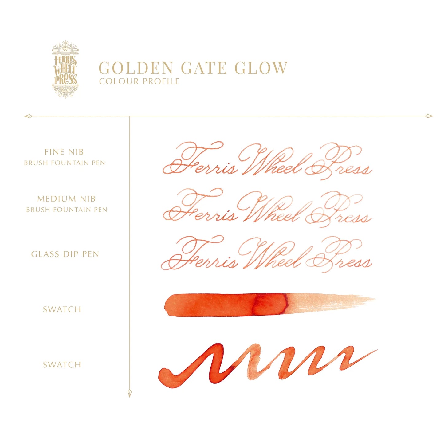 Ferris Wheel Press Golden Gate Glow (38ml) Bottled Ink