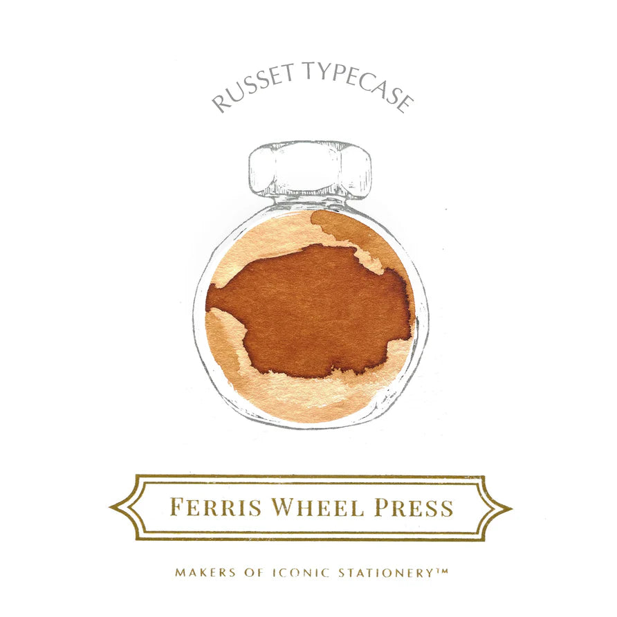 Ferris Wheel Press Russet Typeface (38ml) Bottled Ink