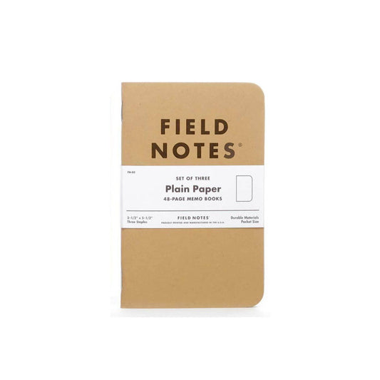 Field Notes Original Kraft Notebook - Plain (3-Pack)